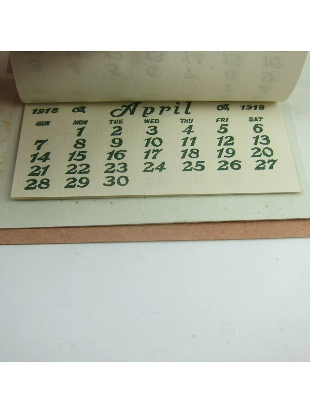 1918 Advertising Calendar Victorian Woman FW Ulmer Groceries Ft. Recovery Ohio